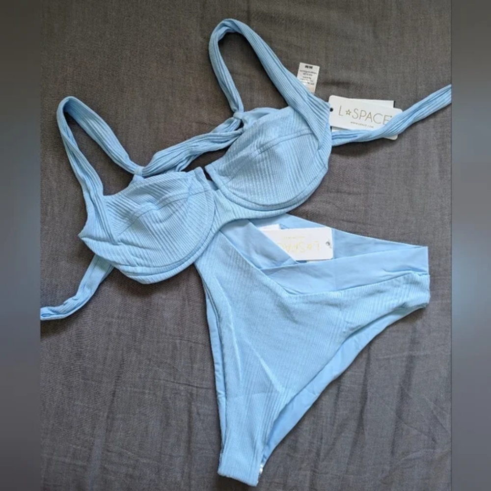 L*Space Camellia Top Court Bottoms Bikini Set